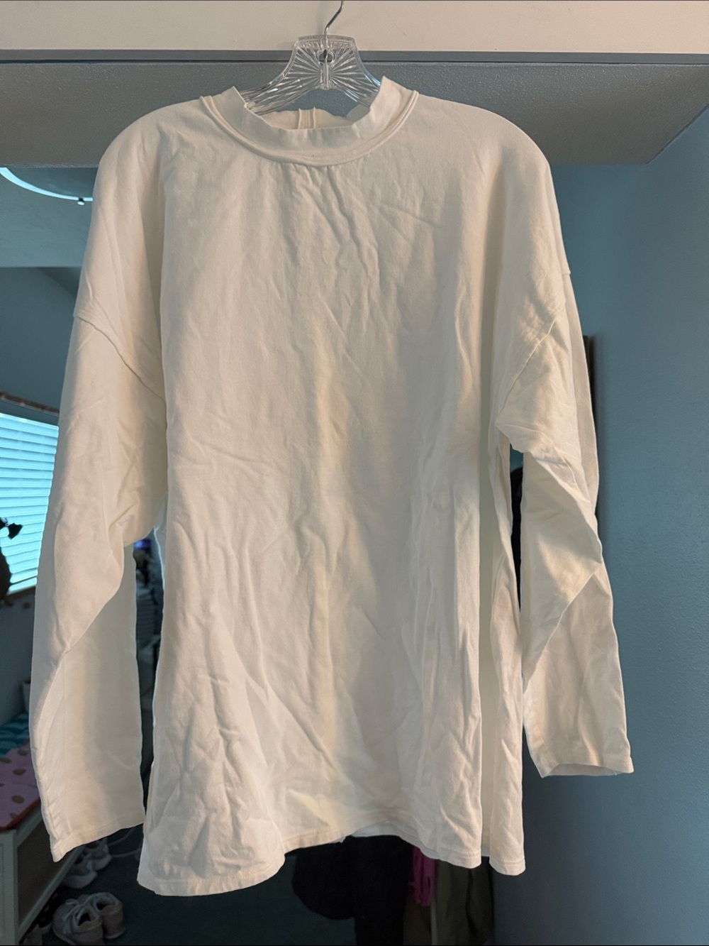 Free People White Long Sleeve Tee